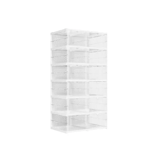 6 boîtes à chaussures jusqu’à la pointure 46 transparent et noir d'encre-SONGMICS HOME Hot