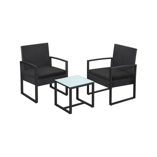 2 Chaises 1 table jardin-SONGMICS HOME New