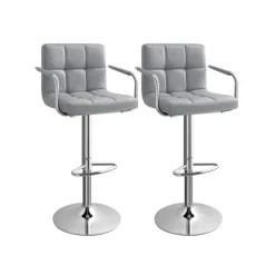 2 Tabourets bar blanc-SONGMICS HOME Sale