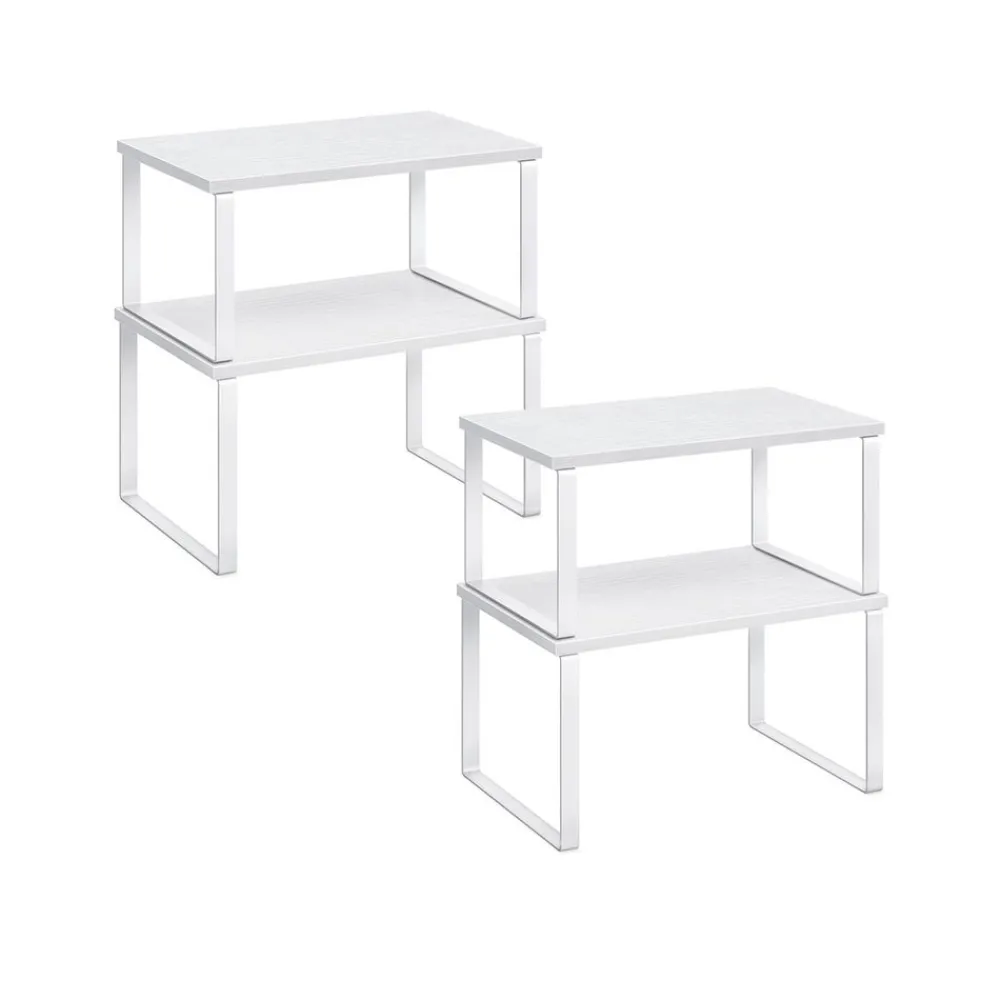 4 Étagères à épices empilable extensible noir d'encre-SONGMICS HOME Sale