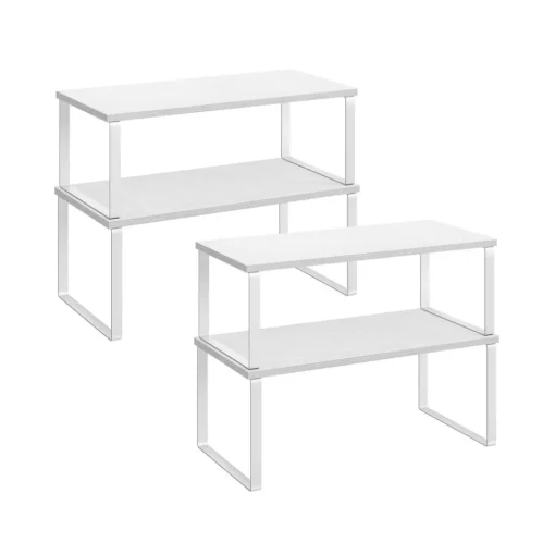 4 Étagères à épices empilable extensible noir d'encre-SONGMICS HOME Sale