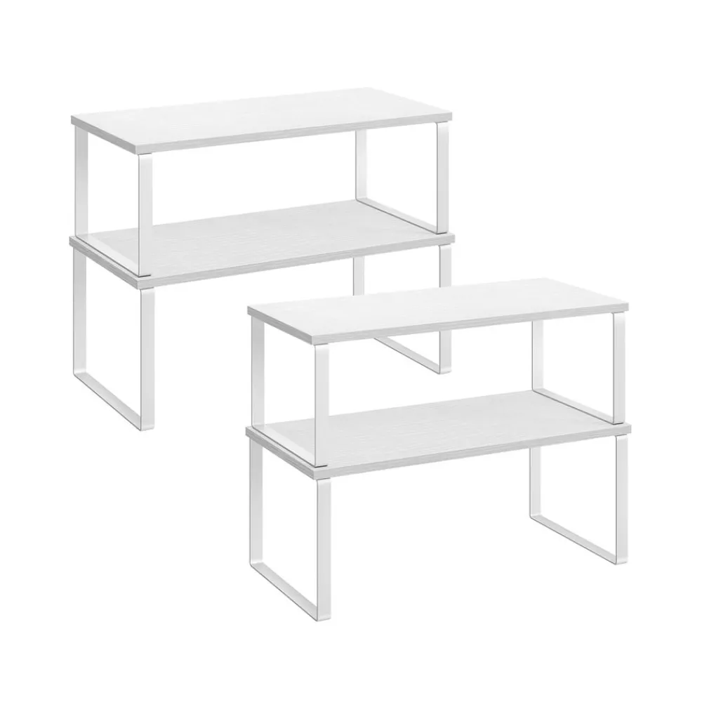 4 Étagères à épices empilable extensible noir d'encre-SONGMICS HOME Sale