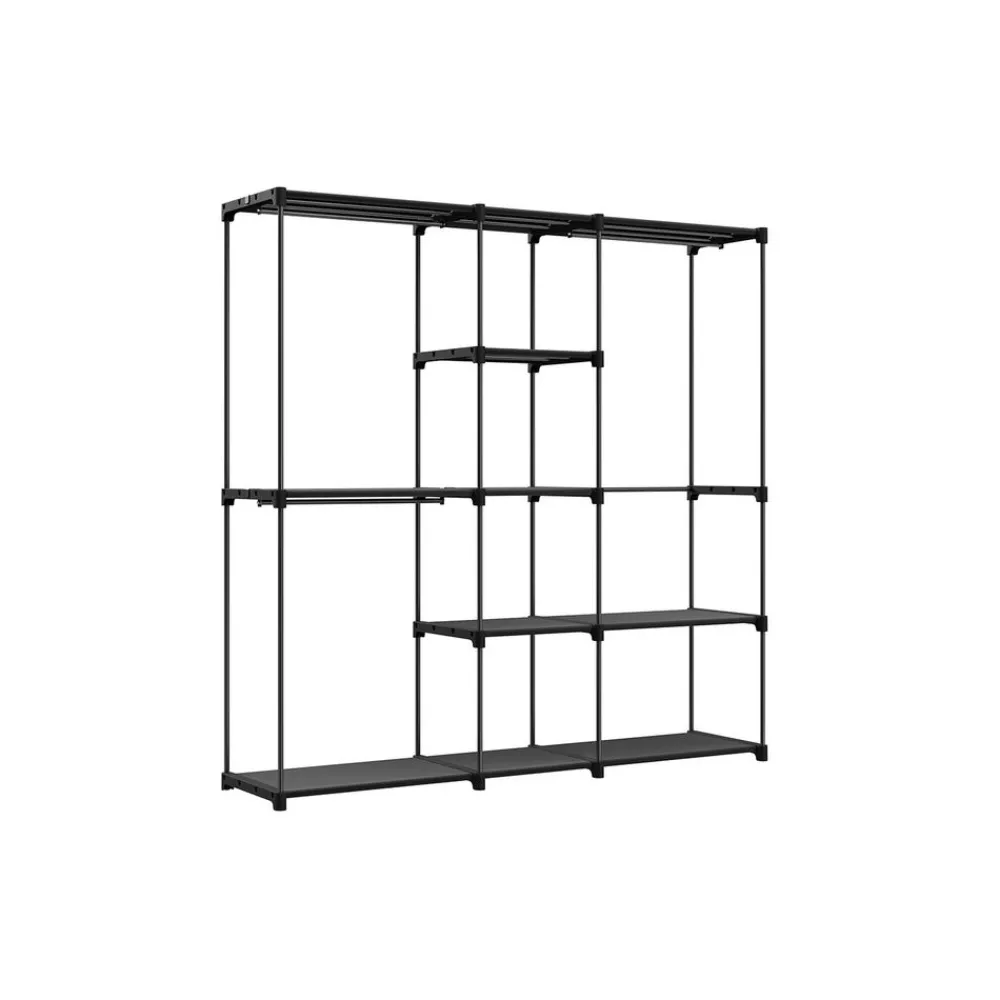 Armoire ouvert noir-SONGMICS HOME