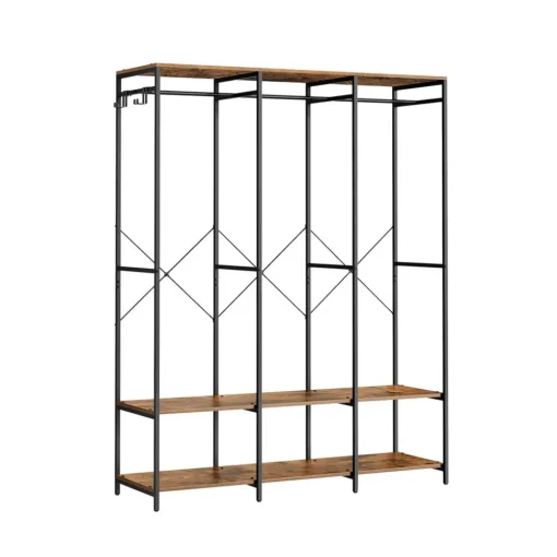 Armoire vêtements portable marron rustique-SONGMICS HOME Discount