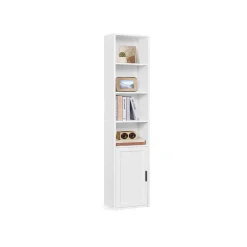 Bibliothèque haute avec porte et étagères ouvertes-SONGMICS HOME Clearance