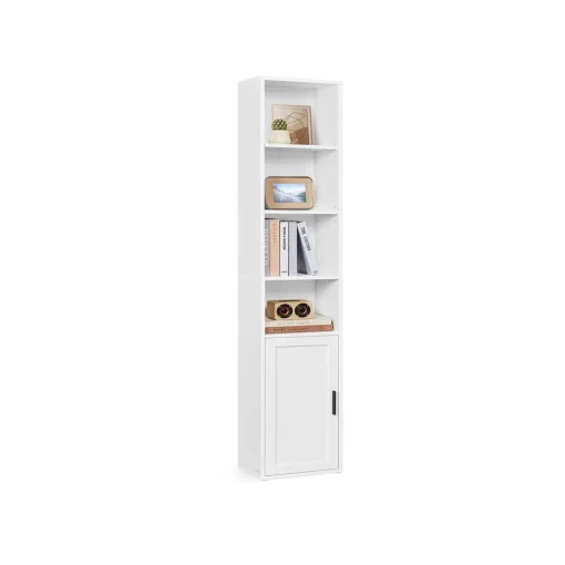 Bibliothèque haute avec porte et étagères ouvertes-SONGMICS HOME Clearance