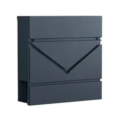 Boîte à lettres fenêtre en V mural avec serrure et couvercle gris anthracite-SONGMICS HOME Sale