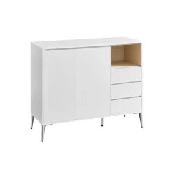 Buffet avec portes et étagères réglables blanc nuage-SONGMICS HOME Sale