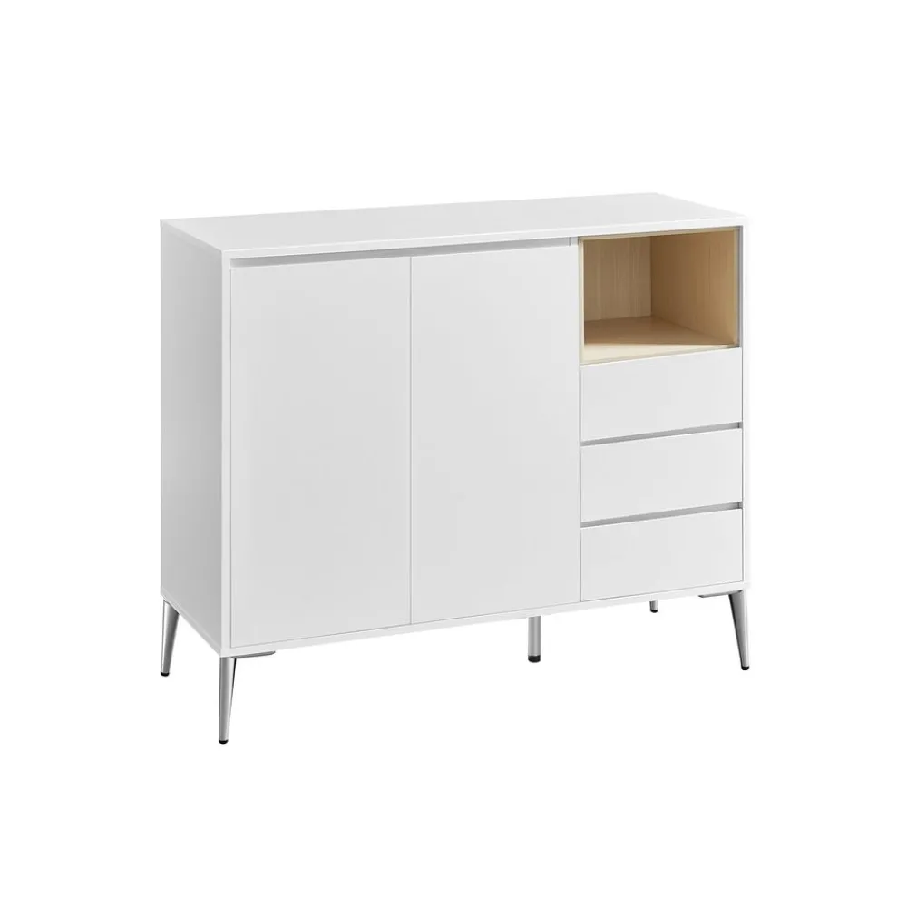 Buffet avec portes et étagères réglables blanc nuage-SONGMICS HOME Sale