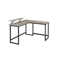 Bureau en L grège-SONGMICS HOME Outlet