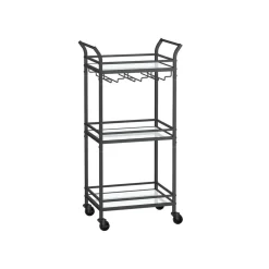 Chariot à 3 niveaux noir-SONGMICS HOME Discount