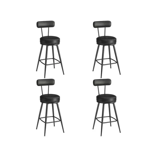 Collection EKHO - 2 Tabourets de bar en PU marron caramel-SONGMICS HOME Discount