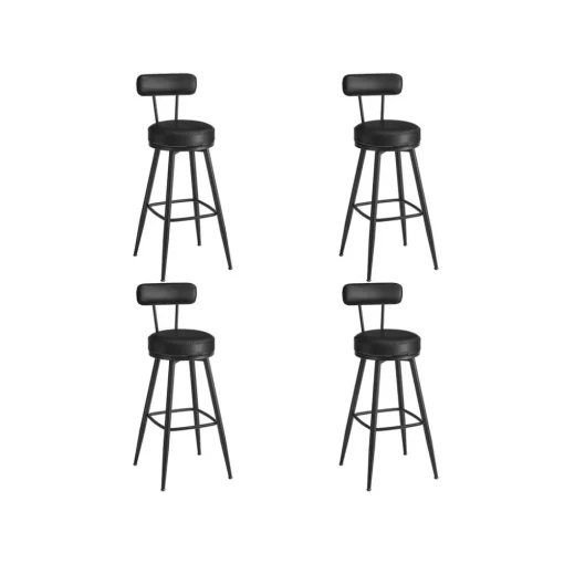Collection EKHO - 2 Tabourets de bar en PU marron caramel-SONGMICS HOME Discount