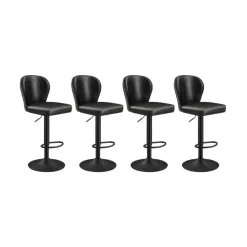 Collection EKHO - 2 tabourets de bar pivotant à 360° avec dossier marron caramel-SONGMICS HOME Clearance
