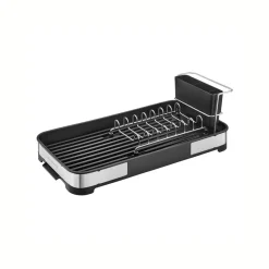 Egouttoir vaisselle porte-ustensiles en acier inoxydable argenté et noir-SONGMICS HOME Hot