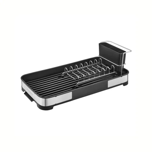 Egouttoir vaisselle porte-ustensiles en acier inoxydable argenté et noir-SONGMICS HOME Hot