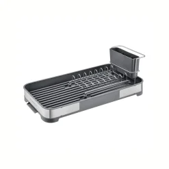 Egouttoir vaisselle porte-ustensiles en acier inoxydable argenté et noir-SONGMICS HOME Hot