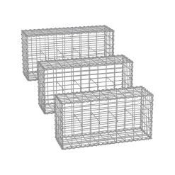 Gabion pour Pierre 100 x 30 x 30 cm lot de 3-SONGMICS HOME Outlet