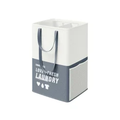 90L Panier à linge 2 compartiments gris foncé-SONGMICS HOME Best