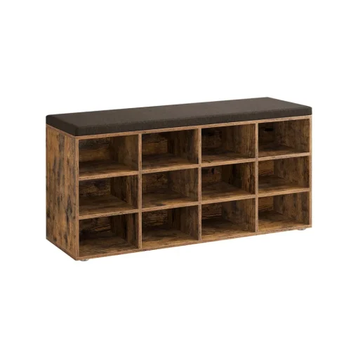 Meuble d’Entrée avec Siège avec Coussin et 12 Compartiments-SONGMICS HOME Hot