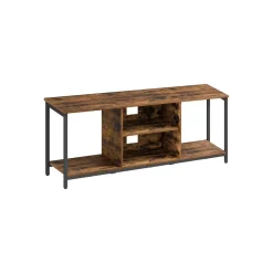 Meuble TV pour télévision jusqu’à 65 pouces étagères marron rustique et noir d'encre-SONGMICS HOME Clearance