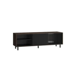 Meuble TV pour TV Jusqu’à 60 Pouces Blanc Nuage et Beige Naturel-SONGMICS HOME