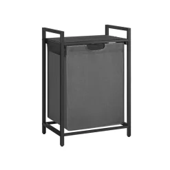 Panier à linge avec étagère noir gris-SONGMICS HOME New