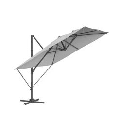 Parasol de jardin 270 x 270 cm inclinable gris tourterelle-SONGMICS HOME New