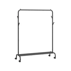 Portant à vêtements avec roulettes en acier noir-SONGMICS HOME Online