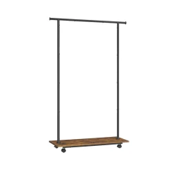 Portemanteau sur roulettes marron rustique et noir d'encre-SONGMICS HOME Sale