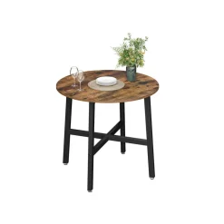 Table à manger marron rustique et noir-SONGMICS HOME Sale