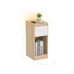 Table de chevet étroite avec LED ports USB tiroir-SONGMICS HOME Discount