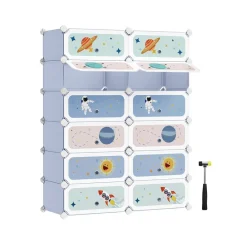 Étagère à chaussures modulable enfants bleu clair-SONGMICS HOME New