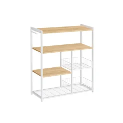 Étagère de cuisine avec 2 paniers grège noir-SONGMICS HOME Hot