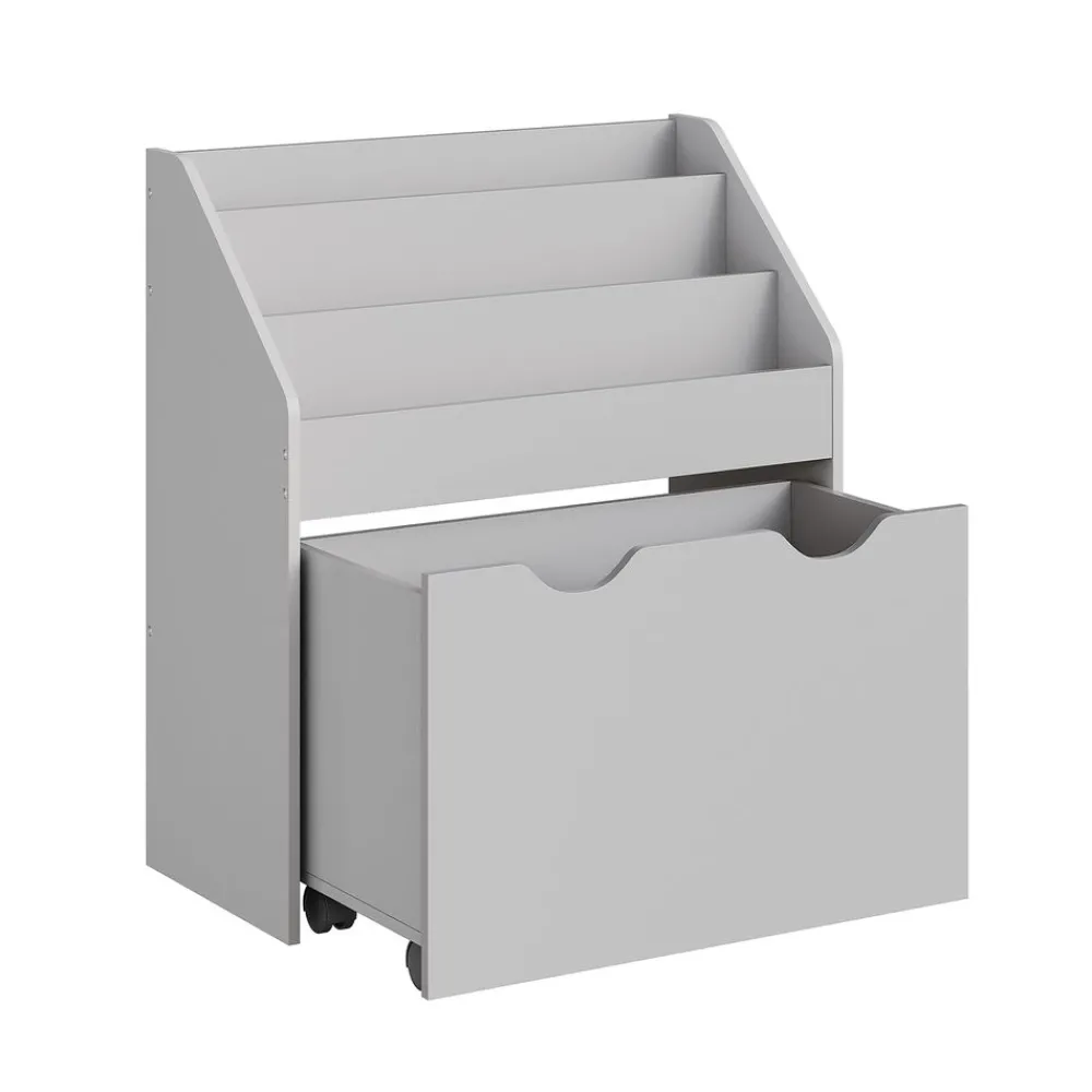 Étagère pour jouets 3 compartiments 1 boîte gris tourterelle-SONGMICS HOME Outlet