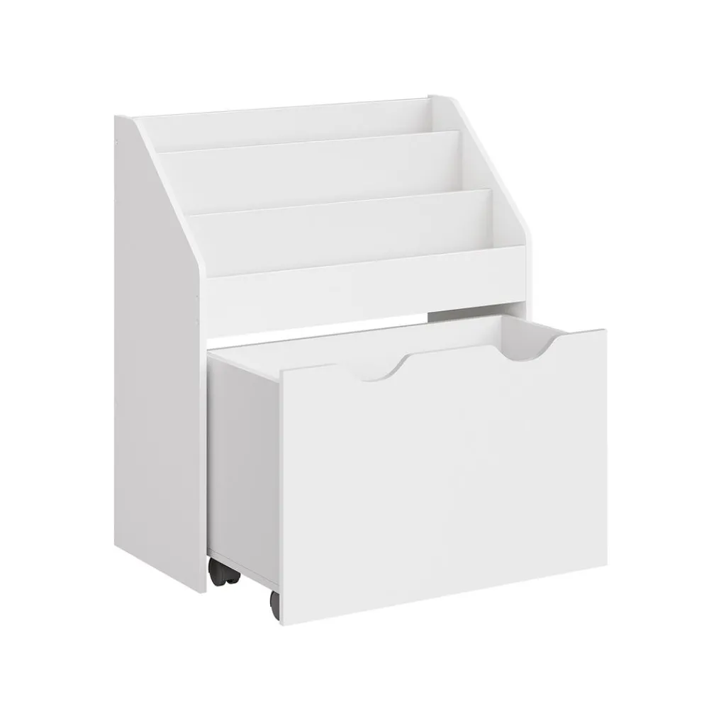 Étagère pour jouets 3 compartiments 1 boîte gris tourterelle-SONGMICS HOME Outlet