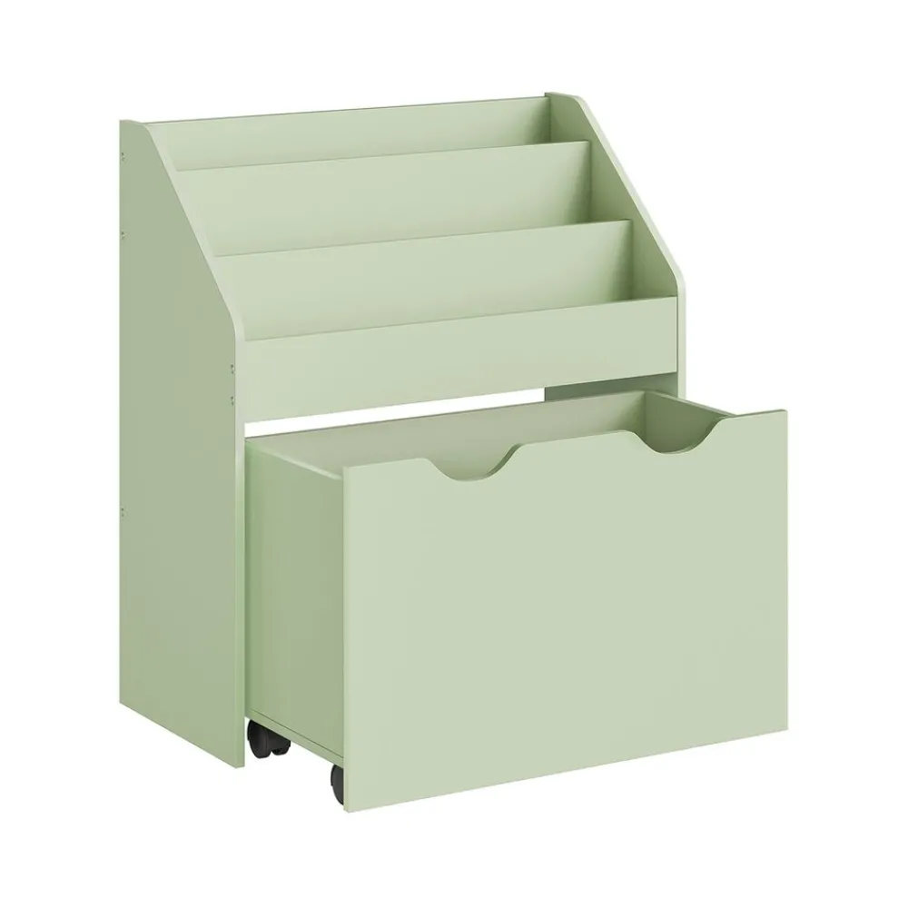 Étagère pour jouets 3 compartiments 1 boîte gris tourterelle-SONGMICS HOME Outlet