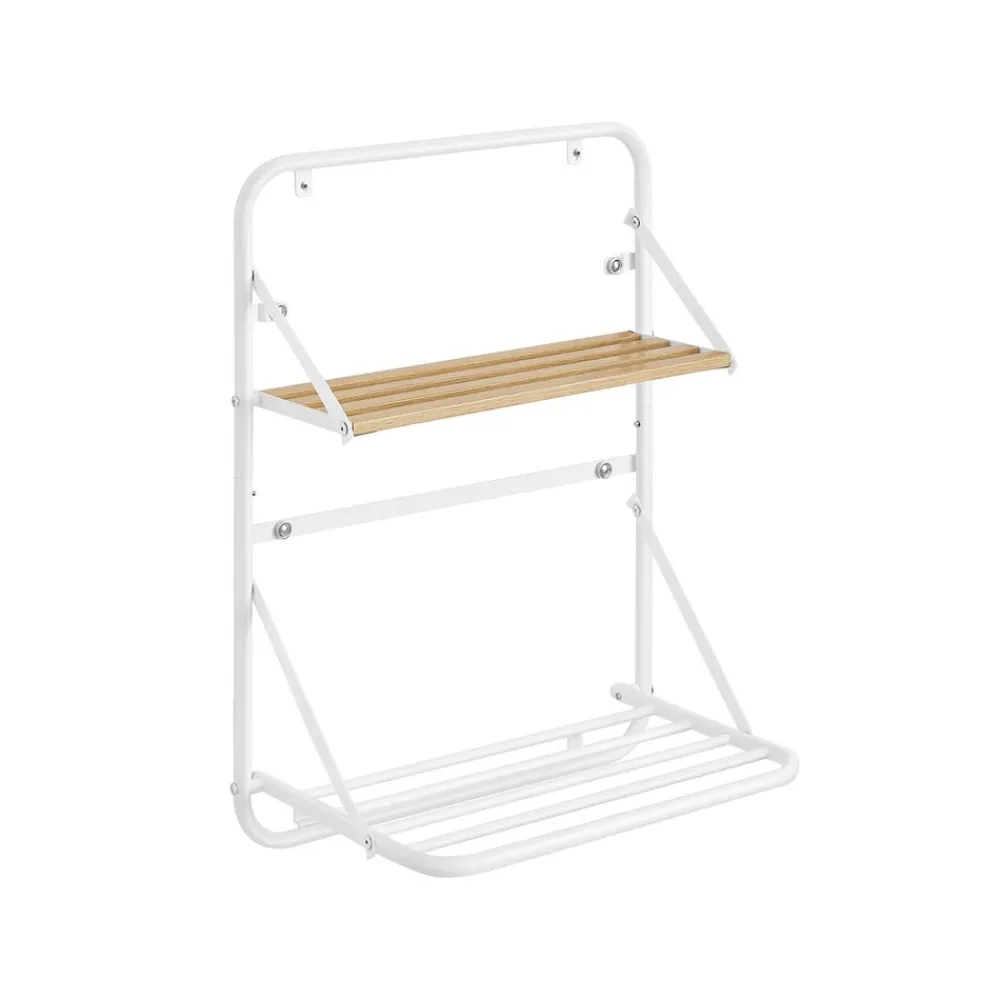 Étendoir à linge avec étagère blanc nuage-SONGMICS HOME Online
