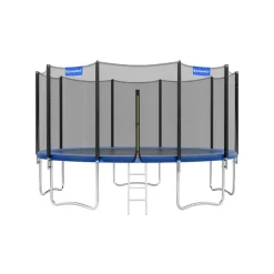 Trampoline Ø305 cm bleu avec filet de protection et échelle-SONGMICS HOME New