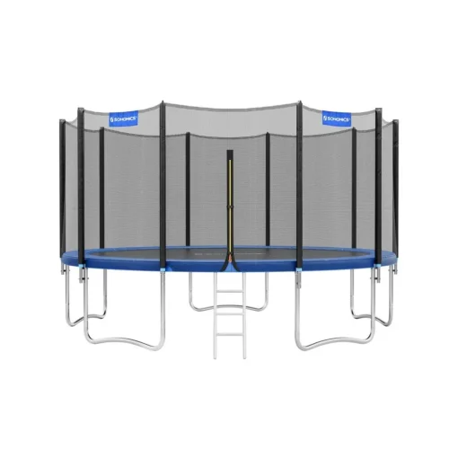 Trampoline Ø305 cm bleu avec filet de protection et échelle-SONGMICS HOME New