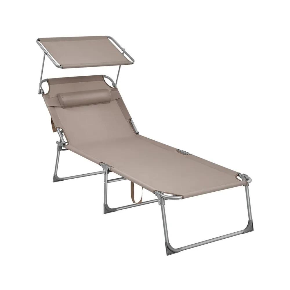 Transat XXL gris anthracite-SONGMICS HOME