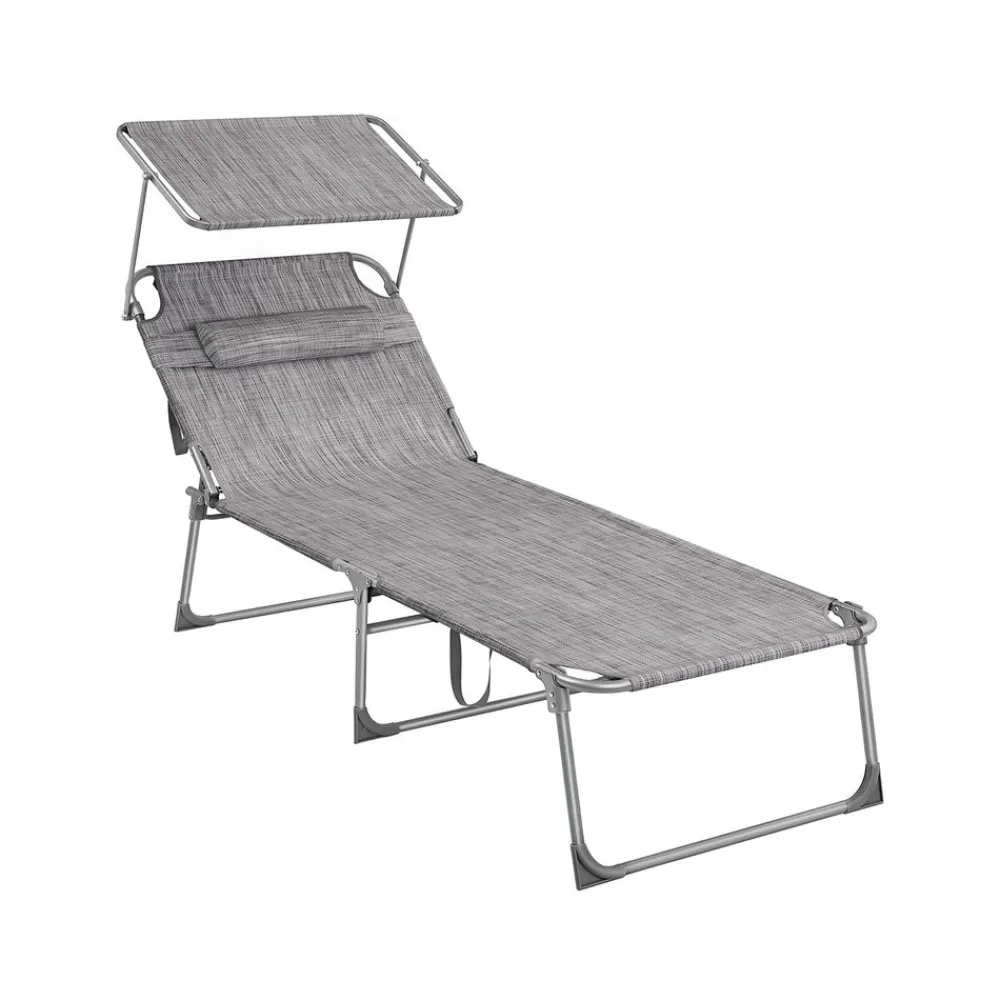 Transat XXL gris anthracite-SONGMICS HOME