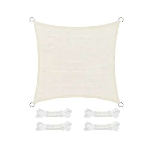 Voile d'ombrage 3 x 3 m beige-SONGMICS HOME Outlet