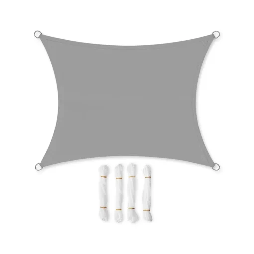 Voile d'ombrage 3 x 5 m gris-SONGMICS HOME New