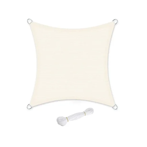 Voile d'ombrage  5 x 5 m sable Fauteuil à bascule gris-SONGMICS HOME